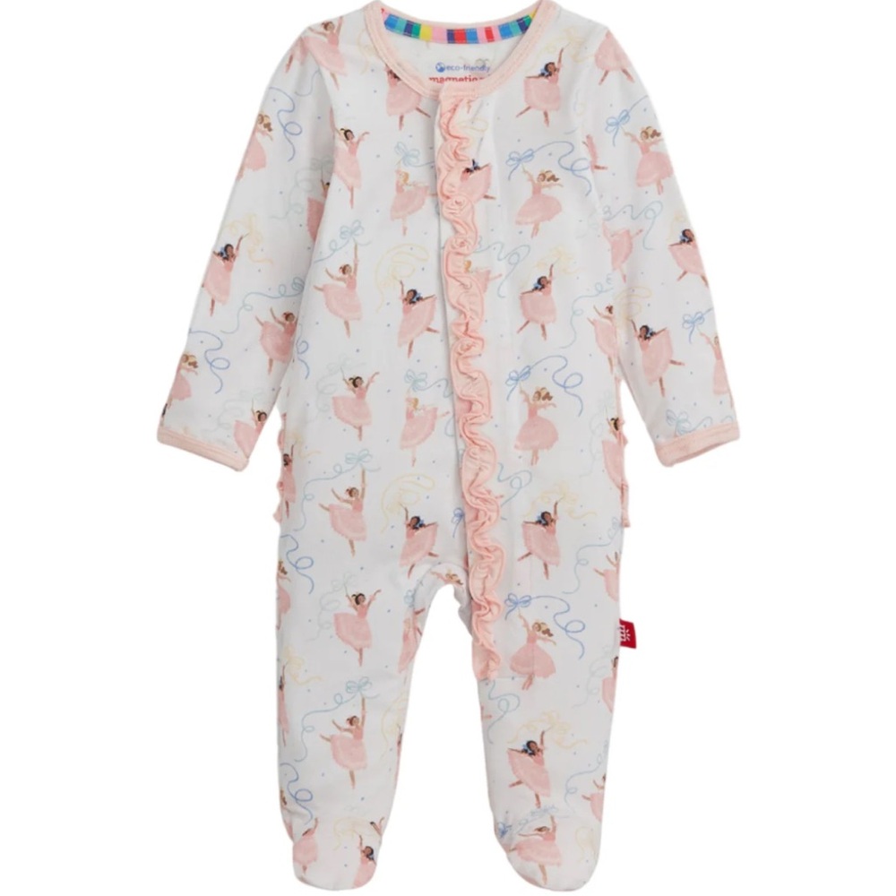 Magnetic Me Pretty Plies Ruffle Footie Pajma